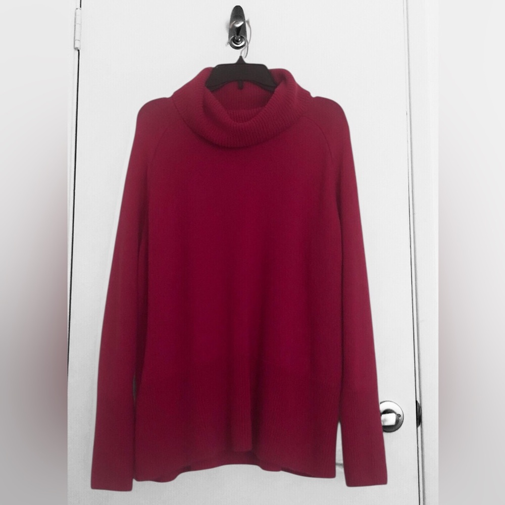 Newly Reduced, Athleta Super Soft Cowl Neck Sweater In Magenta Color Size XL